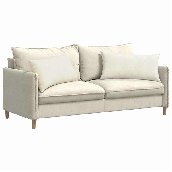 Grote foto vidaxl sofa kussens 2 pcs cr me 80 x 40 cm katoen stof huis en inrichting woningdecoratie