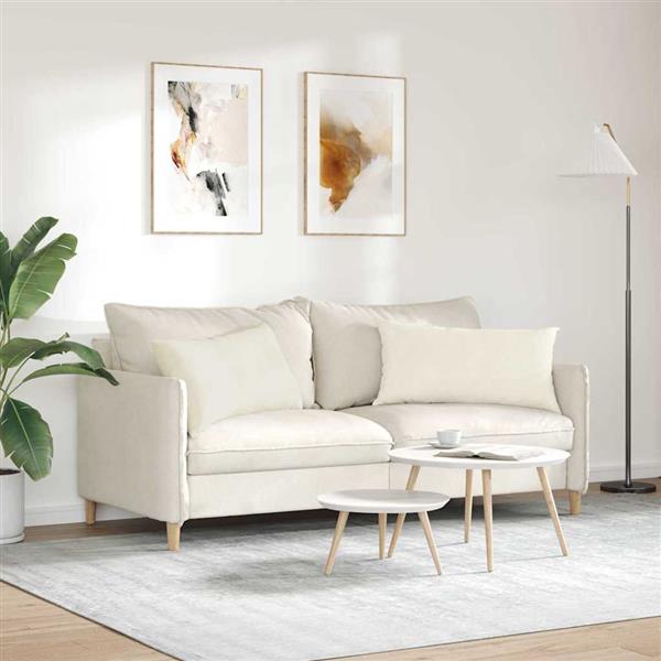 Grote foto vidaxl sofa kussens 2 pcs cr me 80 x 40 cm katoen stof huis en inrichting woningdecoratie