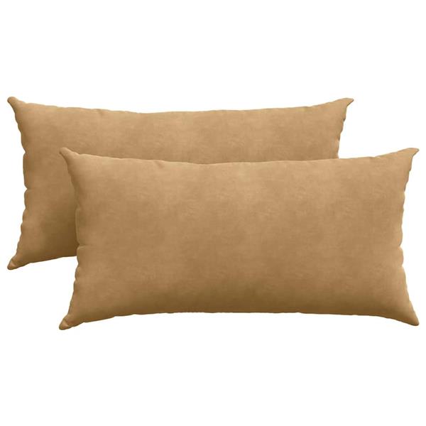 Grote foto vidaxl sofa kussens 2 pcs bruin 80 x 40 cm katoen stof huis en inrichting woningdecoratie