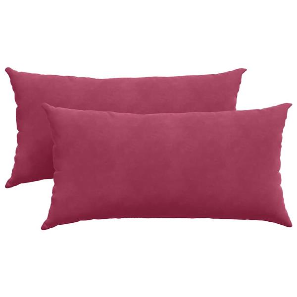 Grote foto vidaxl sofa kussens 2 pcs wijnrood 80 x 40 cm katoen stof huis en inrichting woningdecoratie