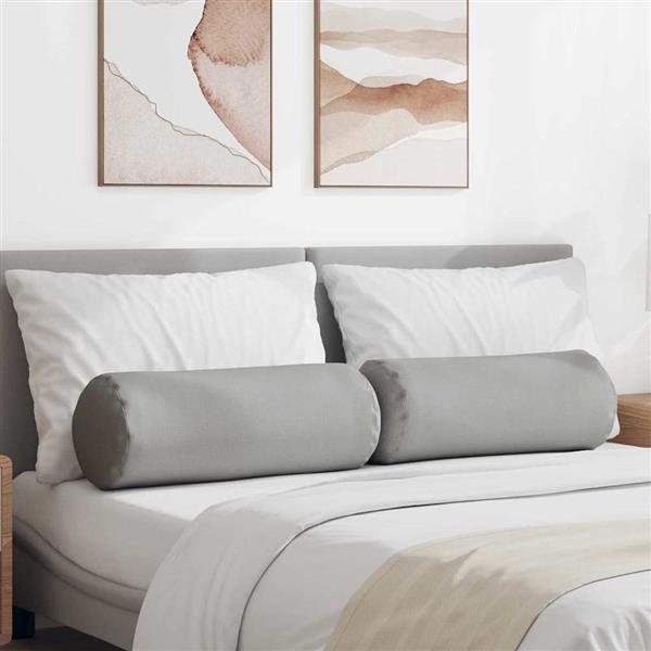 Grote foto vidaxl bolster kussens 2 pcs wolkengrijs 25 x 70 cm stof huis en inrichting woningdecoratie