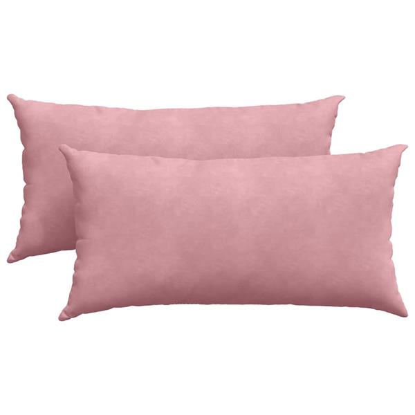 Grote foto vidaxl sofa kussens 2 pcs roze 80 x 40 cm katoen stof huis en inrichting woningdecoratie