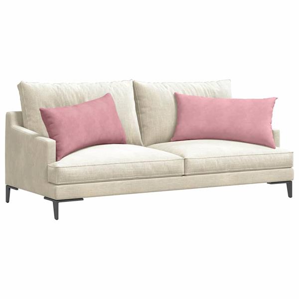 Grote foto vidaxl sofa kussens 2 pcs roze 80 x 40 cm katoen stof huis en inrichting woningdecoratie