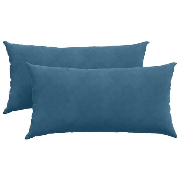 Grote foto vidaxl sofa kussens 2 pcs blauw 80 x 40 cm katoen stof huis en inrichting woningdecoratie