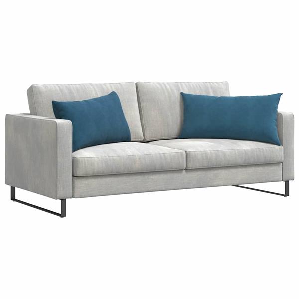 Grote foto vidaxl sofa kussens 2 pcs blauw 80 x 40 cm katoen stof huis en inrichting woningdecoratie