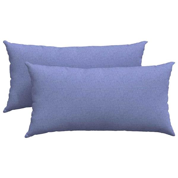Grote foto vidaxl sofa kussens 2 pcs blauw 80 x 40 cm stof huis en inrichting woningdecoratie
