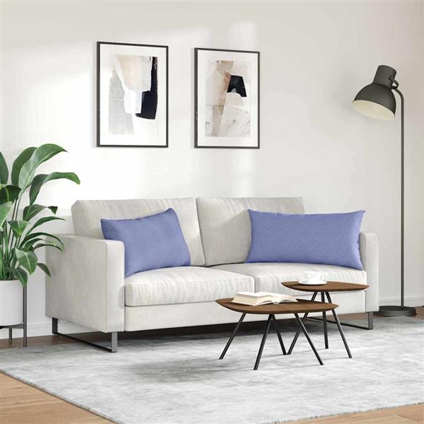 Grote foto vidaxl sofa kussens 2 pcs blauw 80 x 40 cm stof huis en inrichting woningdecoratie