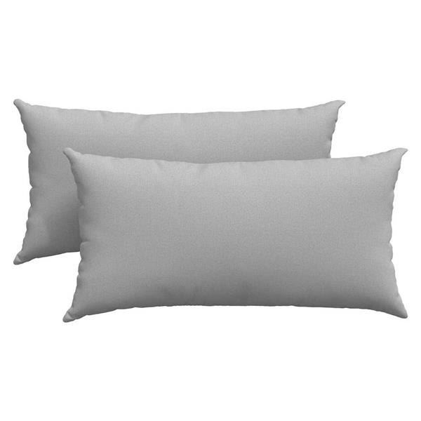 Grote foto vidaxl sofa kussens 2 pcs grijs 80 x 40 cm stof huis en inrichting woningdecoratie