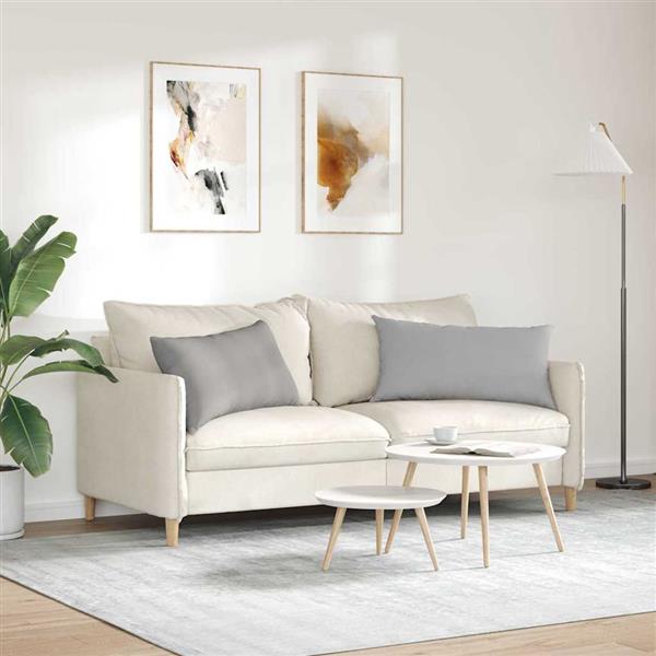 Grote foto vidaxl sofa kussens 2 pcs grijs 80 x 40 cm stof huis en inrichting woningdecoratie