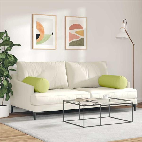 Grote foto vidaxl bolster kussens 2 pcs lichtgroen 25 x 70 cm stof huis en inrichting woningdecoratie