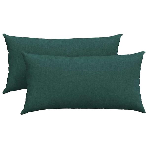 Grote foto vidaxl sofa kussens 2 pcs donkergroen 80 x 40 cm stof huis en inrichting woningdecoratie
