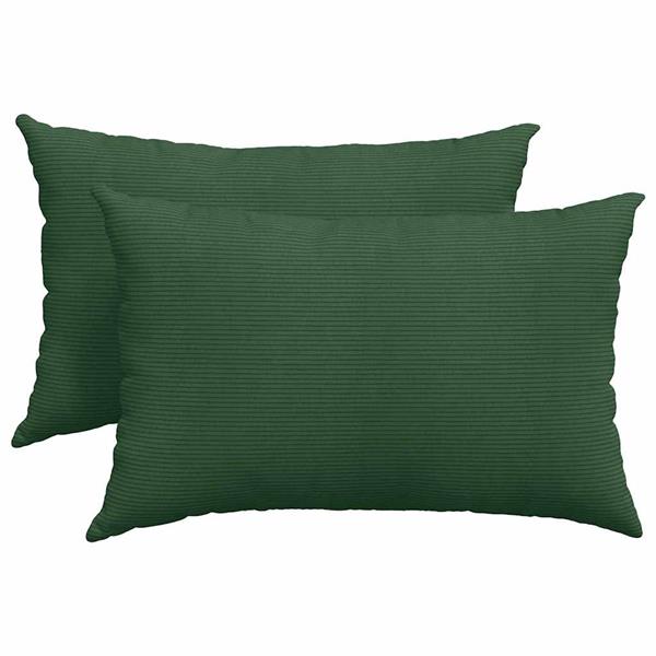 Grote foto vidaxl sofa kussens 2 pcs donkergroen 60 x 40 cm katoen stof huis en inrichting woningdecoratie