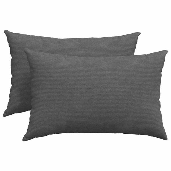 Grote foto vidaxl sofa kussens 2 pcs donkergrijs 60 x 40 cm katoen stof huis en inrichting woningdecoratie