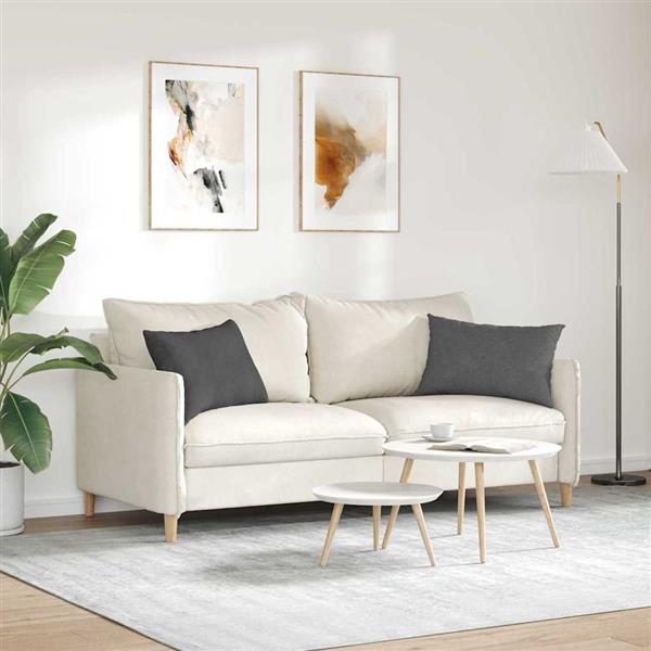 Grote foto vidaxl sofa kussens 2 pcs donkergrijs 60 x 40 cm katoen stof huis en inrichting woningdecoratie