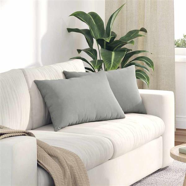 Grote foto vidaxl sofa kussens 2 pcs lichtgrijs 60 x 40 cm stof huis en inrichting woningdecoratie