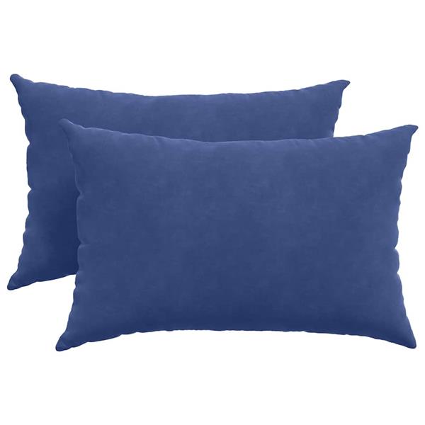 Grote foto vidaxl sofa kussens 2 pcs politieblauw 60 x 40 cm katoen stof huis en inrichting woningdecoratie