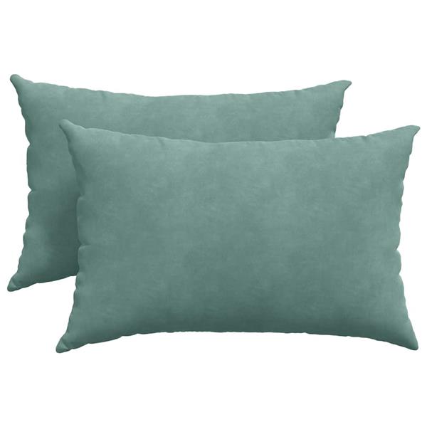 Grote foto vidaxl sofa kussens 2 pcs zeegroen 60 x 40 cm katoen stof huis en inrichting woningdecoratie