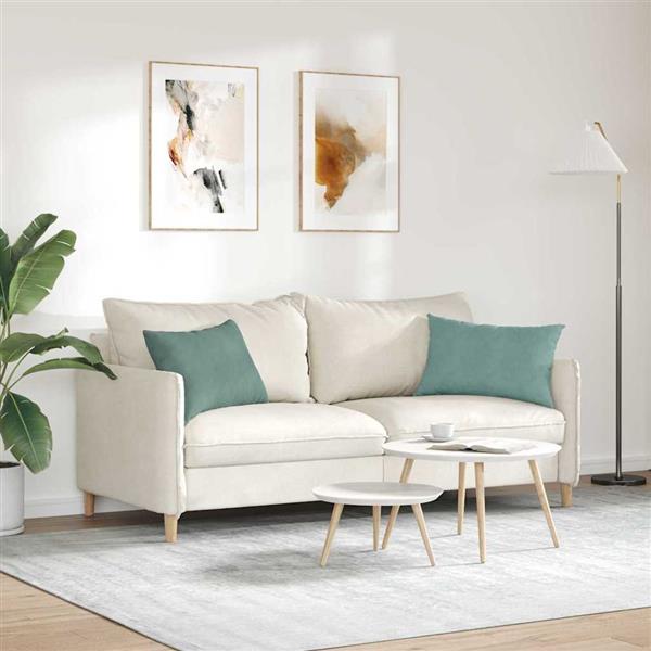 Grote foto vidaxl sofa kussens 2 pcs zeegroen 60 x 40 cm katoen stof huis en inrichting woningdecoratie