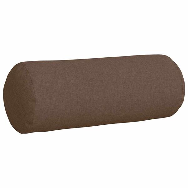Grote foto vidaxl bolster kussens 2 pcs bruin 25 x 70 cm stof huis en inrichting woningdecoratie