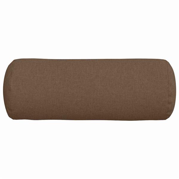 Grote foto vidaxl bolster kussens 2 pcs bruin 25 x 70 cm stof huis en inrichting woningdecoratie