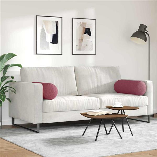 Grote foto vidaxl bolster kussens 2 pcs wijnrood 25 x 70 cm stof huis en inrichting woningdecoratie