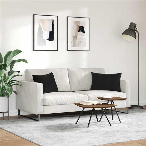 Grote foto vidaxl sofa kussens 2 pcs zwart 60 x 40 cm katoen stof huis en inrichting woningdecoratie