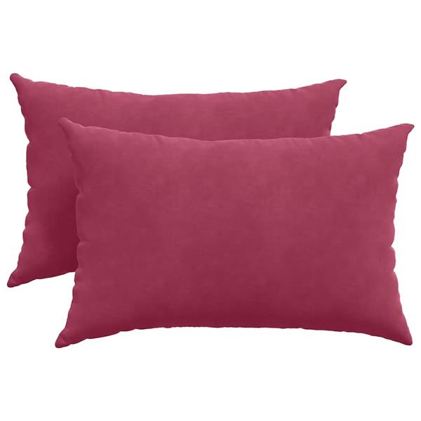Grote foto vidaxl sofa kussens 2 pcs wijnrood 60 x 40 cm katoen stof huis en inrichting woningdecoratie
