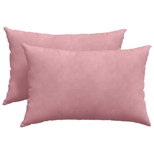 Grote foto vidaxl sofa kussens 2 pcs roze 60 x 40 cm katoen stof huis en inrichting woningdecoratie
