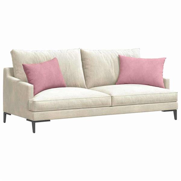 Grote foto vidaxl sofa kussens 2 pcs roze 60 x 40 cm katoen stof huis en inrichting woningdecoratie