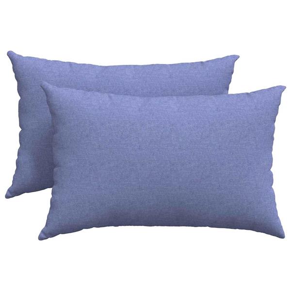 Grote foto vidaxl sofa kussens 2 pcs blauw 60 x 40 cm stof huis en inrichting woningdecoratie