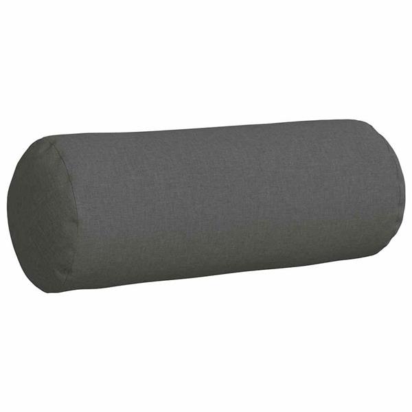 Grote foto vidaxl bolster kussens 2 pcs donkergrijs 25 x 70 cm stof huis en inrichting woningdecoratie