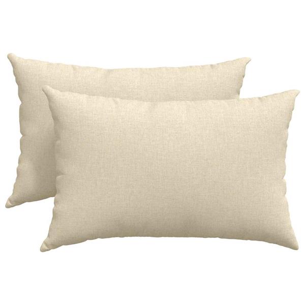 Grote foto vidaxl sofa kussens 2 pcs cr me 60 x 40 cm stof huis en inrichting woningdecoratie