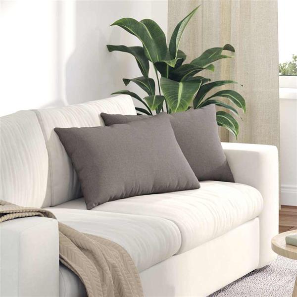 Grote foto vidaxl sofa kussens 2 pcs taupe 60 x 40 cm stof huis en inrichting woningdecoratie