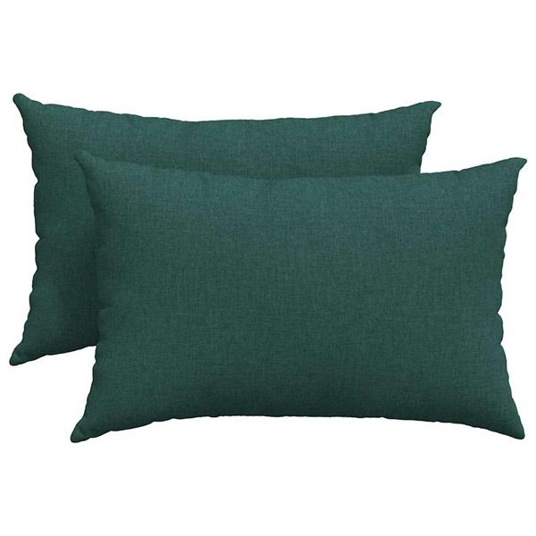 Grote foto vidaxl sofa kussens 2 pcs donkergroen 60 x 40 cm stof huis en inrichting woningdecoratie