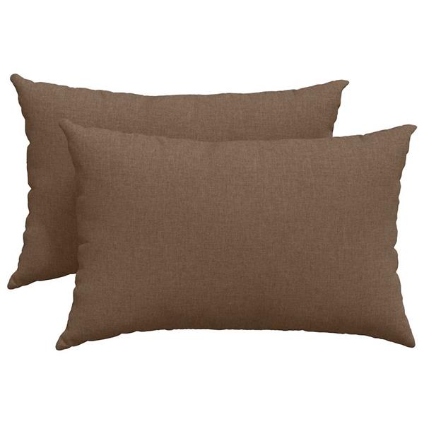 Grote foto vidaxl sofa kussens 2 pcs bruin 60 x 40 cm stof huis en inrichting woningdecoratie