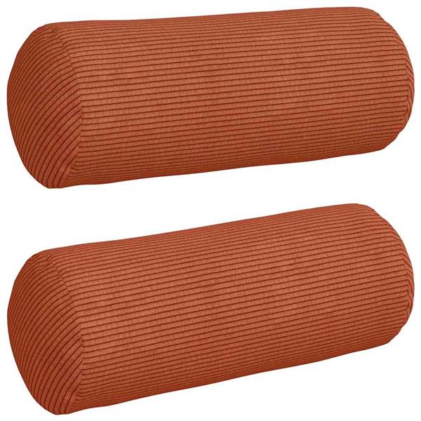 Grote foto vidaxl bolster kussens 2 pcs rood oranje 15 x 40 cm katoen stof huis en inrichting woningdecoratie