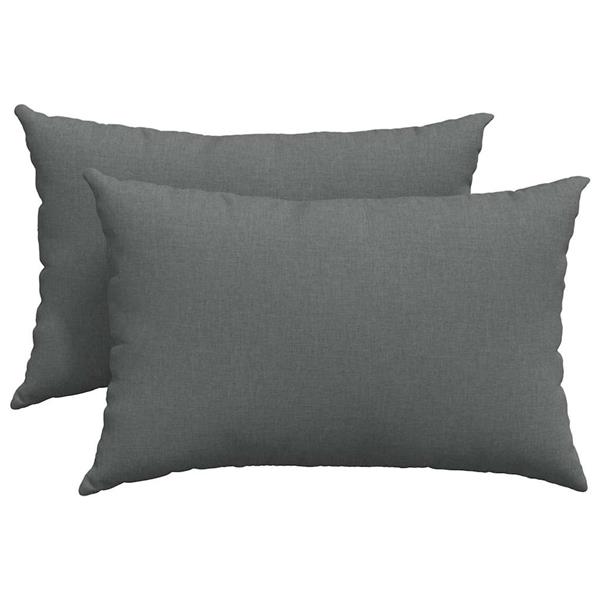 Grote foto vidaxl sofa kussens 2 pcs donkergrijs 60 x 40 cm stof huis en inrichting woningdecoratie
