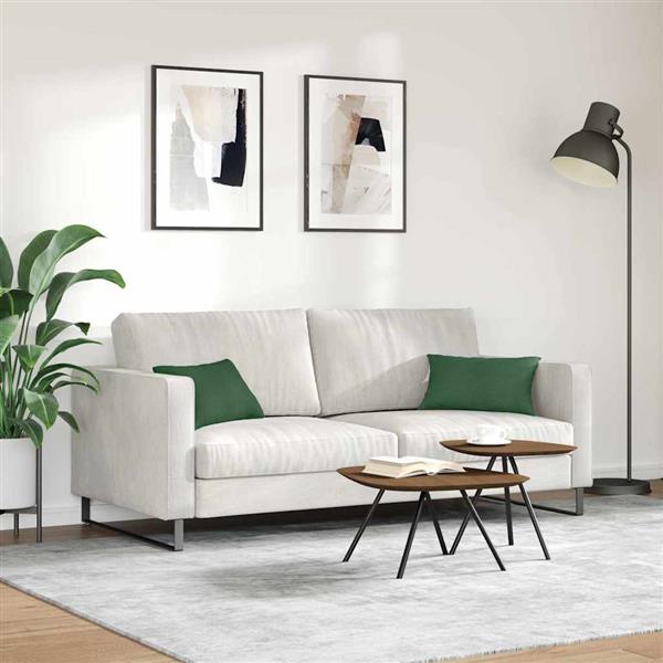 Grote foto vidaxl sofa kussens 2 pcs donkergroen 50 x 30 cm katoen stof huis en inrichting woningdecoratie