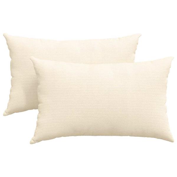 Grote foto vidaxl sofa kussens 2 pcs cr me 50 x 30 cm katoen stof huis en inrichting woningdecoratie