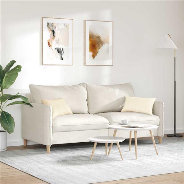 Grote foto vidaxl sofa kussens 2 pcs cr me 50 x 30 cm katoen stof huis en inrichting woningdecoratie