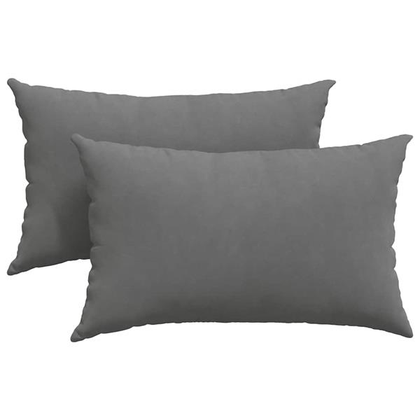 Grote foto vidaxl sofa kussens 2 pcs donkergrijs 50 x 30 cm stof huis en inrichting woningdecoratie