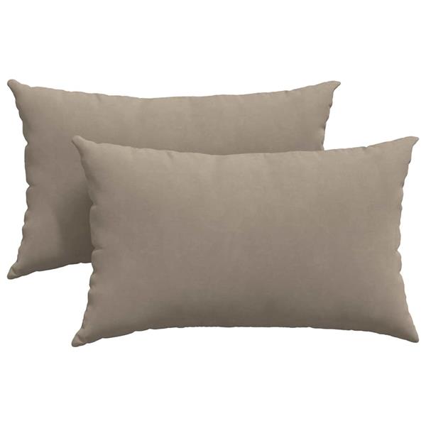 Grote foto vidaxl sofa kussens 2 pcs taupe 50 x 30 cm stof huis en inrichting woningdecoratie
