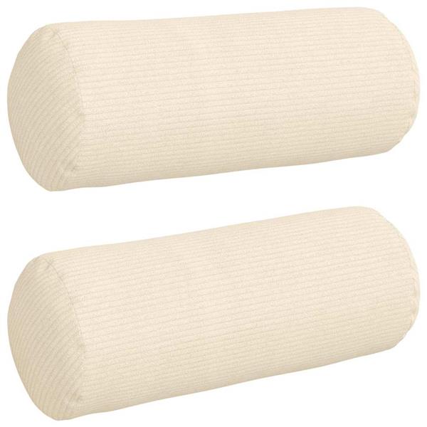Grote foto vidaxl bolster kussens 2 pcs cr me 15 x 40 cm katoen stof huis en inrichting woningdecoratie