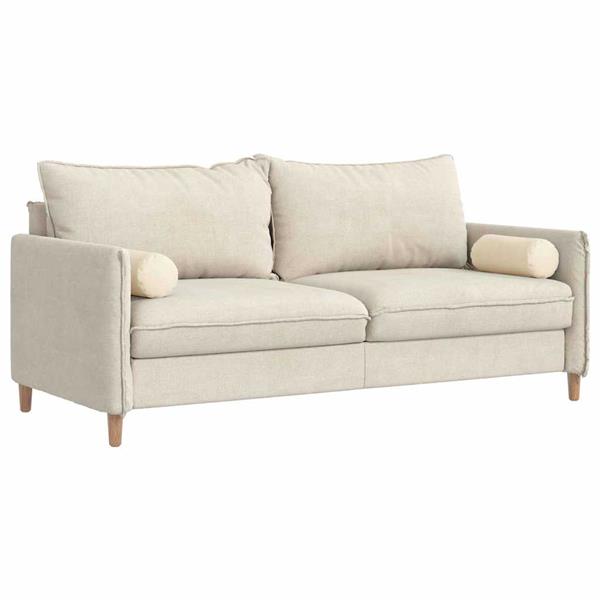Grote foto vidaxl bolster kussens 2 pcs cr me 15 x 40 cm katoen stof huis en inrichting woningdecoratie