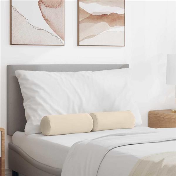 Grote foto vidaxl bolster kussens 2 pcs beige 15 x 40 cm microvezel stof huis en inrichting woningdecoratie