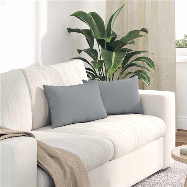 Grote foto vidaxl sofa kussens 2 pcs lichtgrijs 50 x 30 cm stof huis en inrichting woningdecoratie