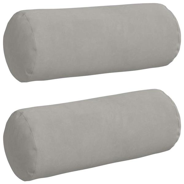 Grote foto vidaxl bolster kussens 2 pcs lichtgrijs 15 x 40 cm microvezel stof huis en inrichting woningdecoratie