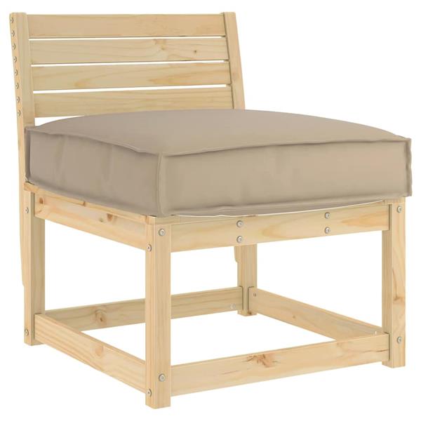 Grote foto vidaxl palletkussen voor zitting taupe 60 x 60 x 12 cm oxford stof huis en inrichting woningdecoratie
