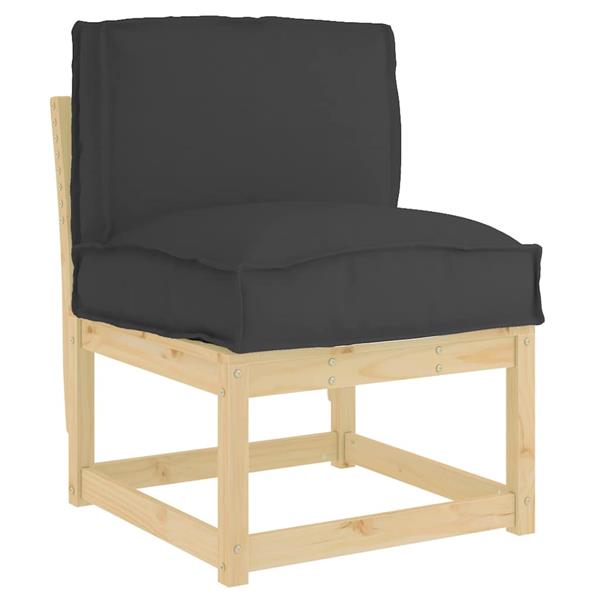 Grote foto vidaxl palletkussen voor rugleuning zwart 50 x 40 x 12 cm oxford stof huis en inrichting woningdecoratie