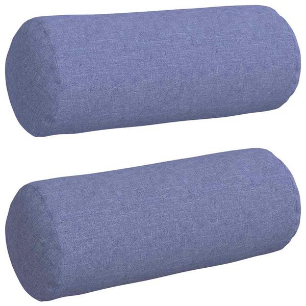 Grote foto vidaxl bolster kussens 2 pcs jeans blauw 15 x 40 cm stof huis en inrichting woningdecoratie